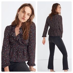 Madewell Black Floral Blouse